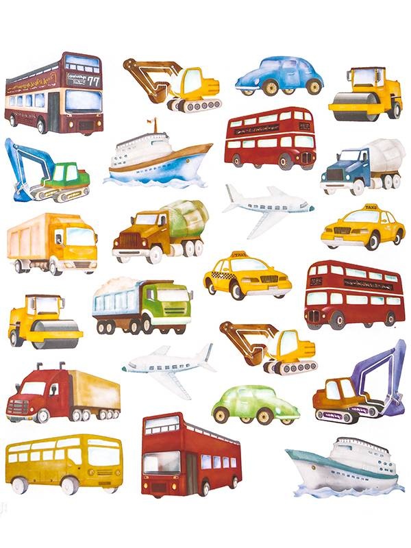 Set 24 abtibilduri mijloace de transport Dp Craft DPNK-149