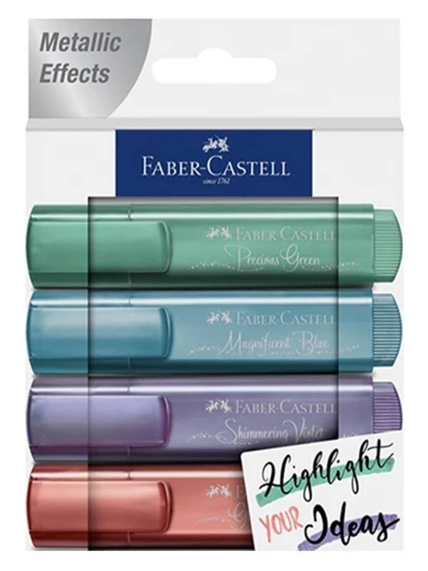 Set 4 textmarkere metalice 1546 Faber-Castell 154624
