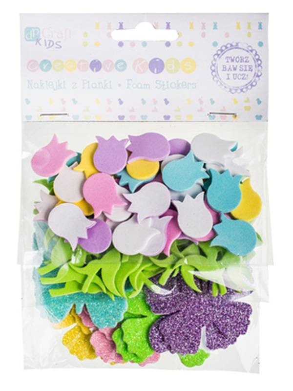 Set 92 figurine autoadezive Lalele si Fluturasi cu glitter Dp Craft KSPI-214