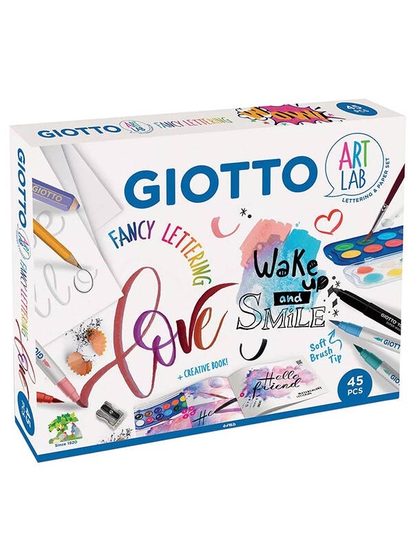 Set creativ cu 45 piese Fancy Lettering Giotto 582100