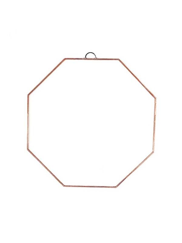 Sticla cu rama de cupru 3mm Octogon