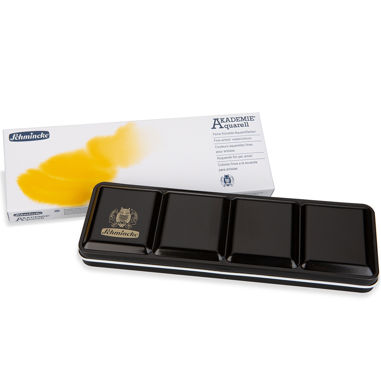 Acuarele fine set 24 x 1/2 in cutie de metal Akademie Schmincke 75424097