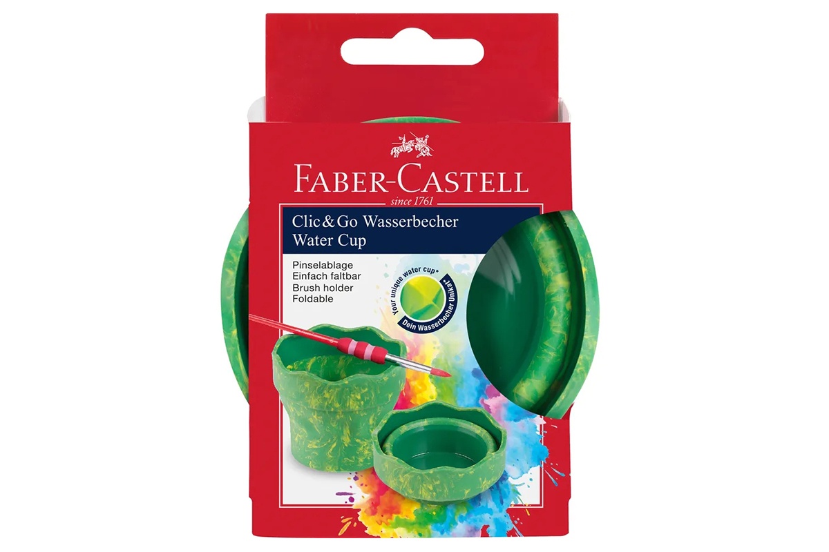 Cutie Apa Click & Go Dinozauri Verde Marmorat Faber-Castell FC181528