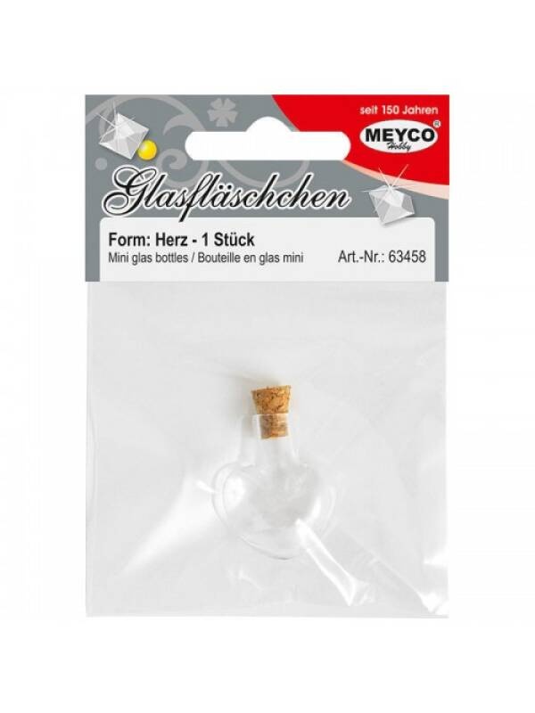 Flacon din sticla in forma de inima Meyco 63458