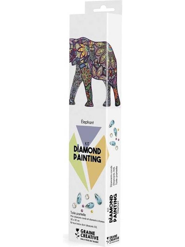 Kit broderie cu diamante elefant Graine Creative 117035