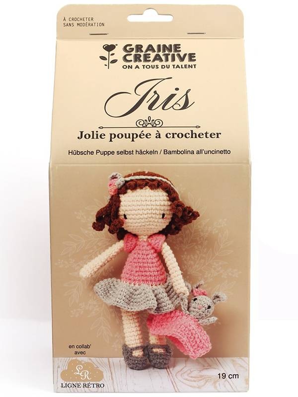 Kit crosetat amigurumi Papusa Iris 19cm Graine Creative 420284