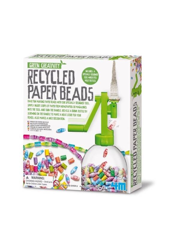 Kit educativ perle din hartie reciclata 18 x 22 x 6cm Graine Creative 5664588
