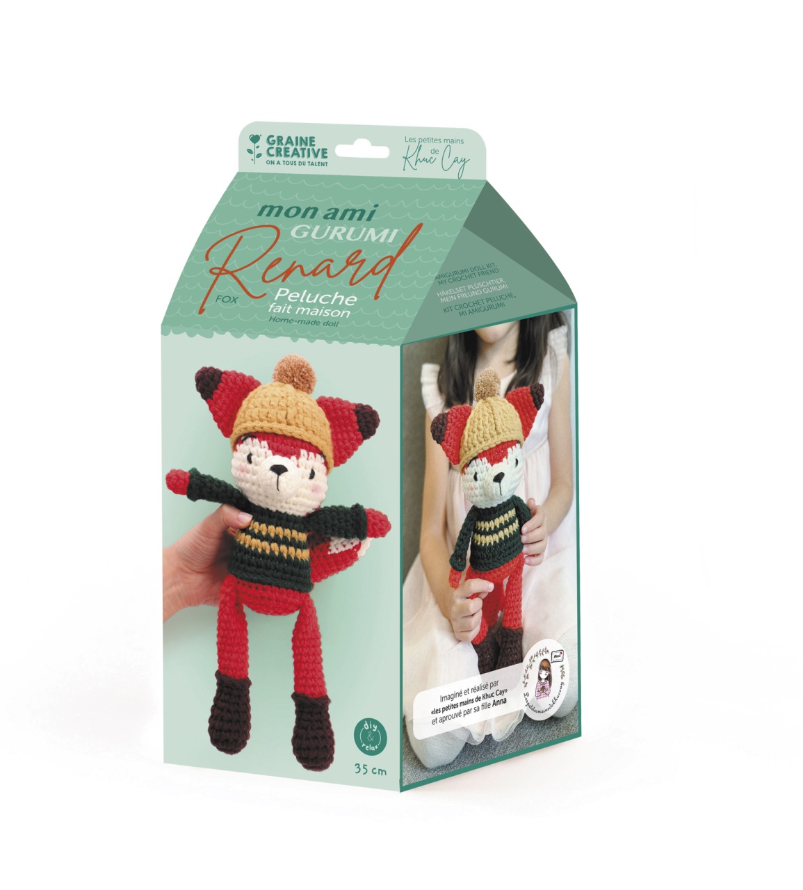 Kit pentru crosetat Prietenul Meu Vulpea Gurumi 140mm Graine Creative 420258