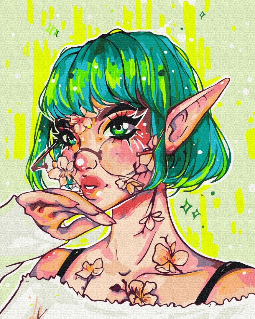 Kit pictura pe numere Modern Elf Girl Nila_Art_Art 53388