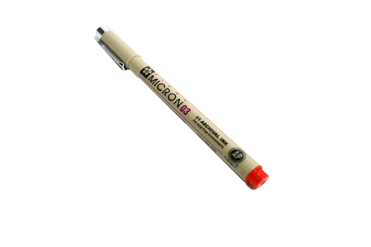 Liner Pigma Micron RED 19 Marimi Diferite Sakura (Grosime Liner Tehnic Sakura: 03/0.35mm)