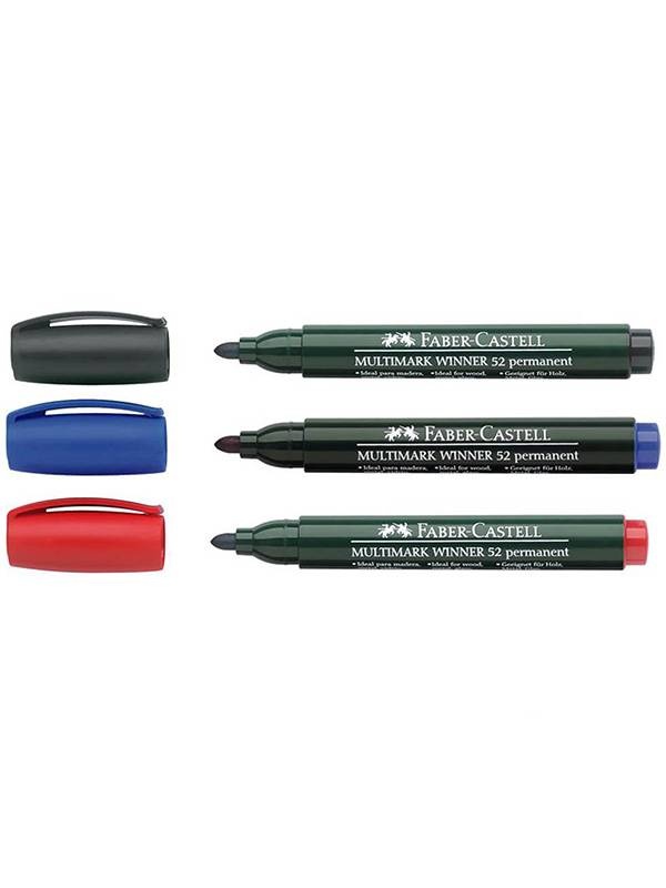 Marker permanent Multimark Winner 52 Faber Castell (Culoare: Rosu)