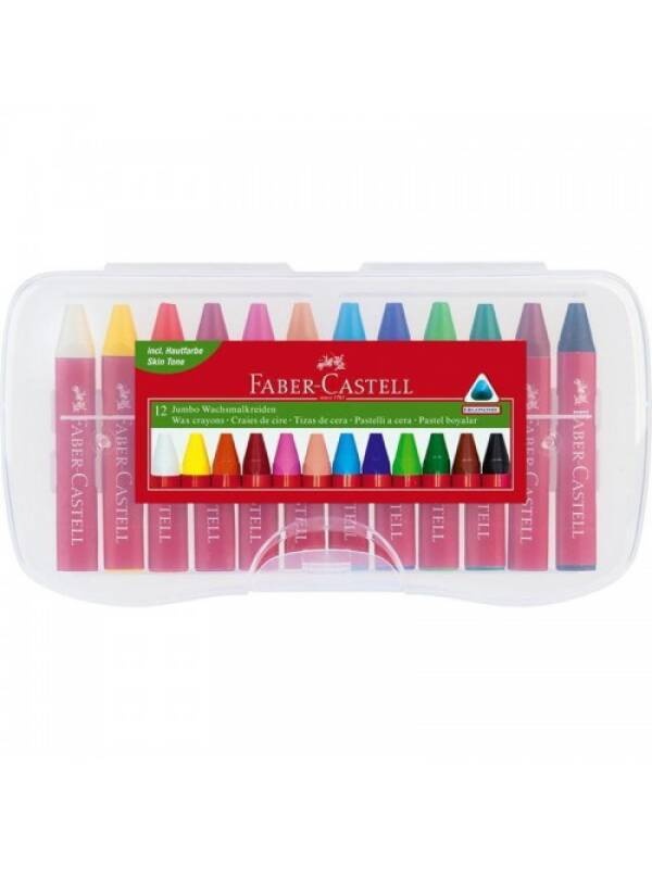 Set 12 creioane cerate Jumbo Faber Castell 120011