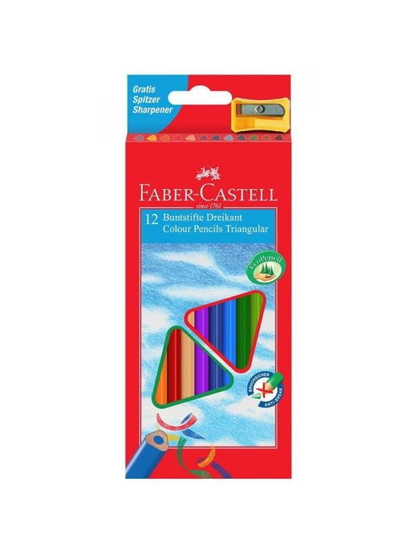 Set 12 creioane triunghiulare Faber Castell FC120523