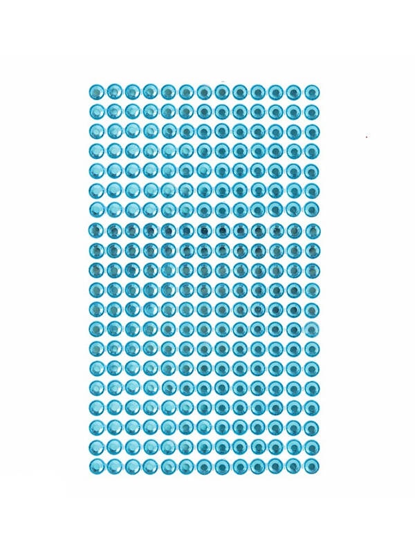 Set 260 cristale adezive, culoare albastra, 6 mm Dp Craft GRKR-055