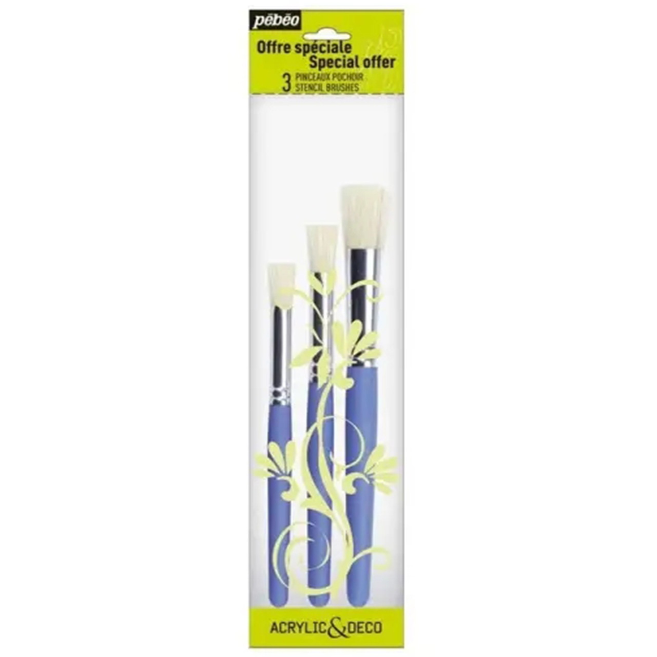 Set 3 pensule pentru sabloane Pebeo 951190