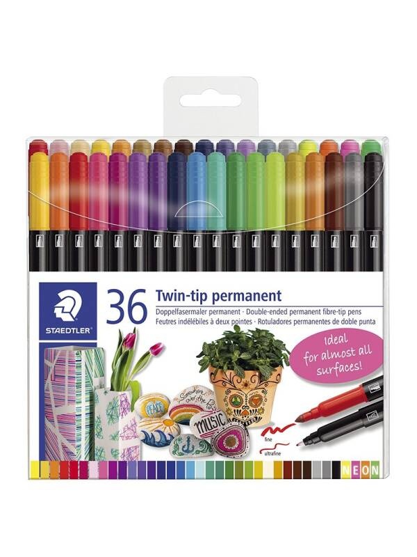 Set 36 carioci permanente Staedtler 3187TB36
