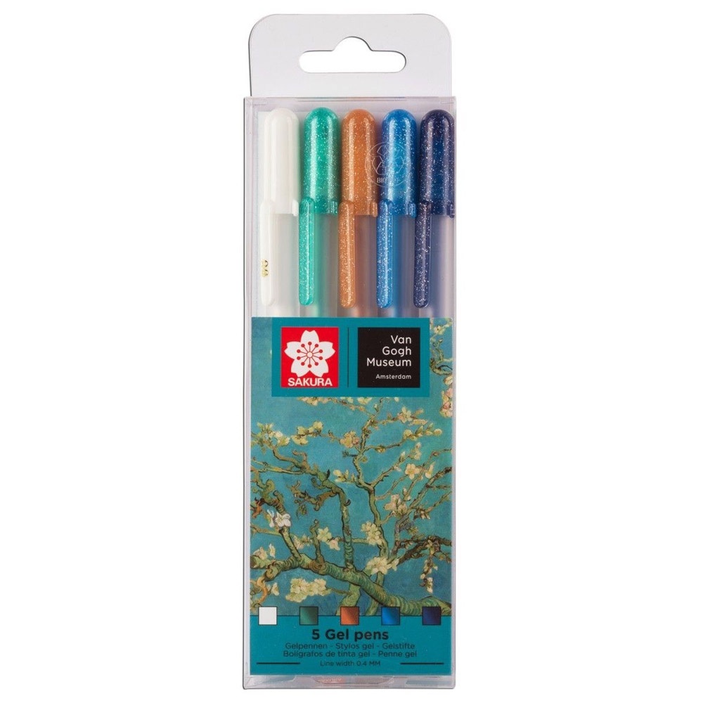 Set 5 pixuri cu gel Gelly Glaze Van Gogh Museum Sakura poxpgbmix5