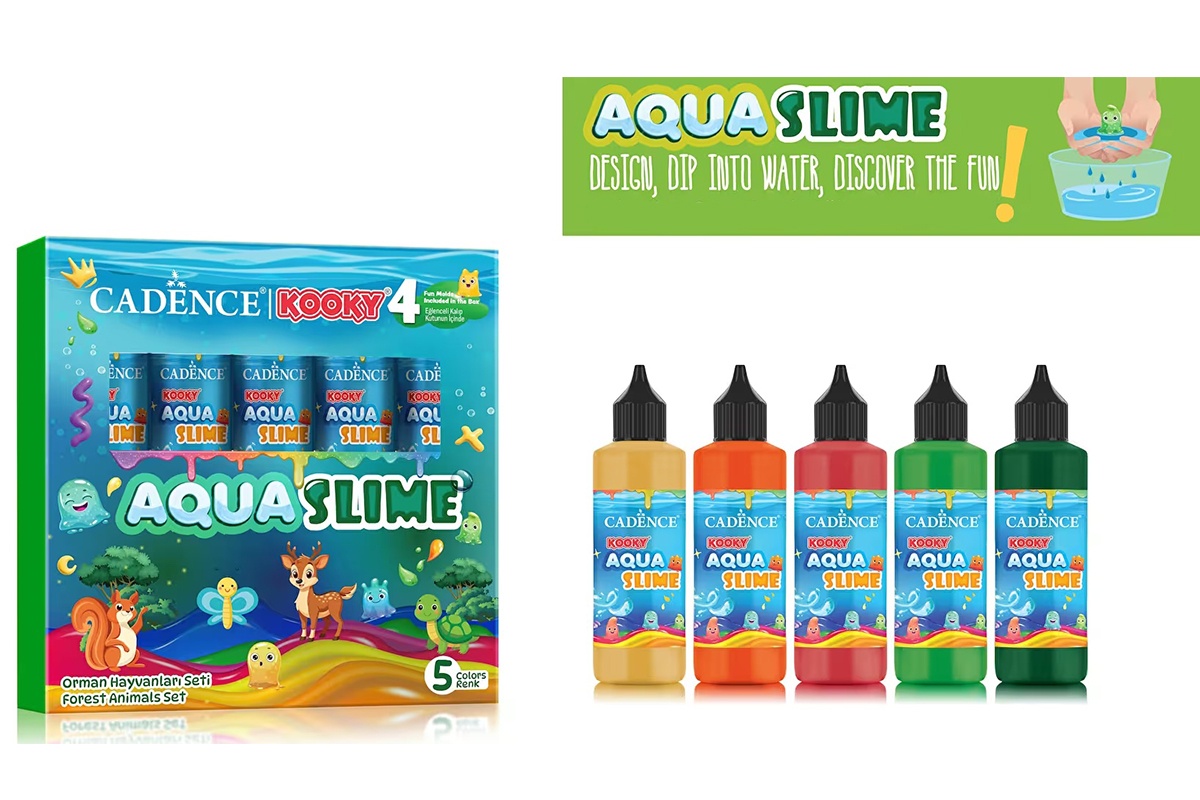 Set 5x90ml Aqua Slime Animale din Padure Cadence