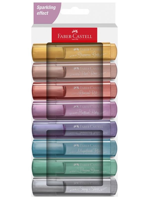 Set 8 textmarker 1546 Metalizat 2024 Faber-Castell FC254678