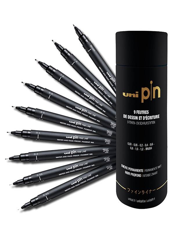 Set 9 linere Uni pin-200 L260