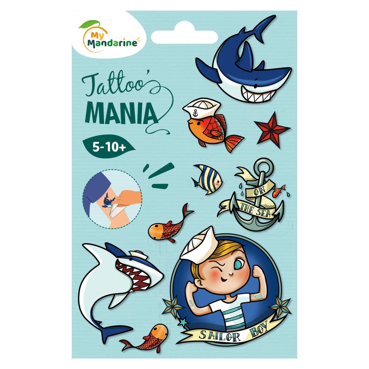 Set Tatuaje Temporare Seaworld Avenue Mandarine CC004O