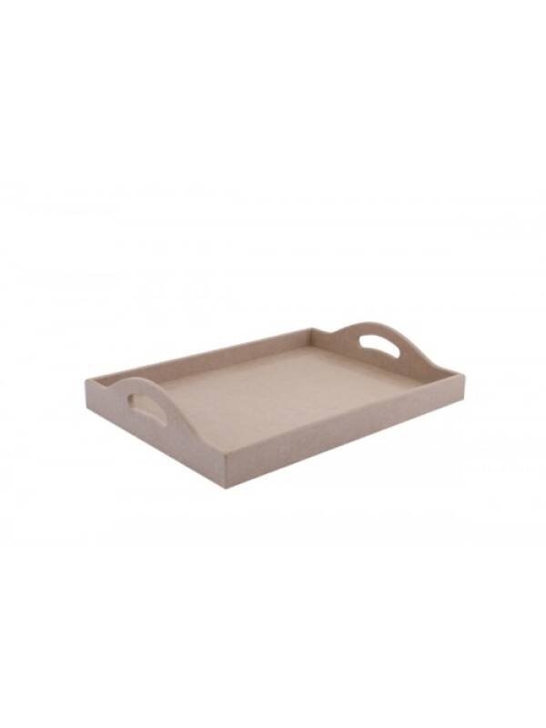 Tava MDF cu manere rotunjite Ilyas (Marime: 21 x 30 x 6.5cm)