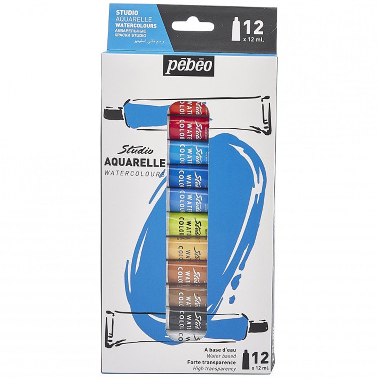 Acuarele studiu set 12 x 12 ml Studio Pebeo 668900