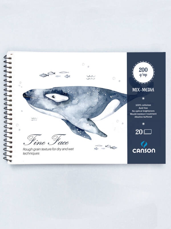 Bloc spira mix-media 16x10.5 cm 200 g/mp Fine Face Profiart