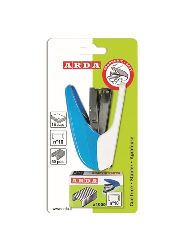 Capsator mini + blister cu 1000 capse Arda CU1