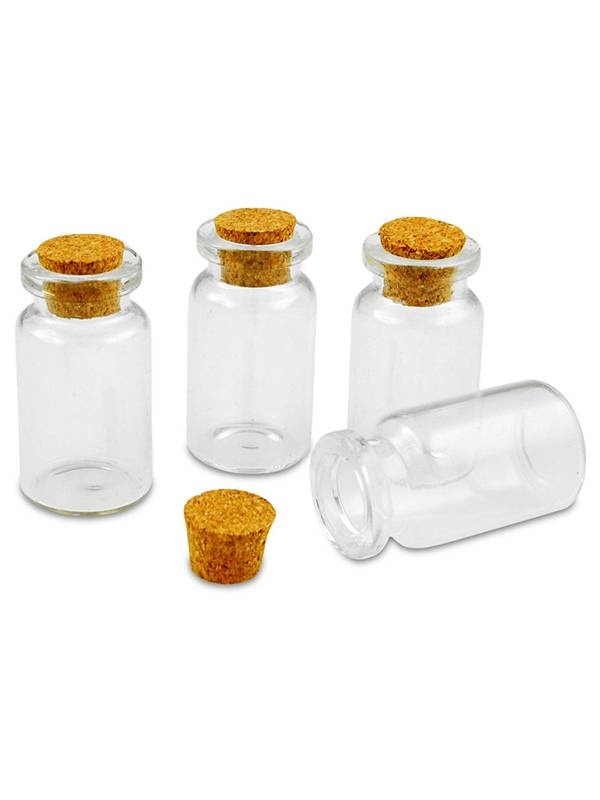 Flacon de sticla, cu dop de pluta Meyco (Marime: 10ml, 2.2 x 5cm)