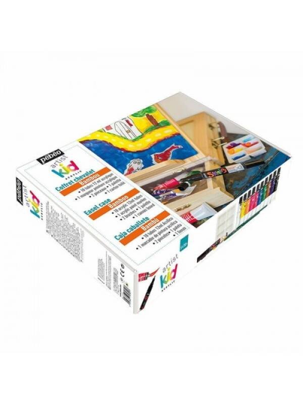 Kit pictura cu sevalet din bambus pentru copii Artistkid Pebeo 374792