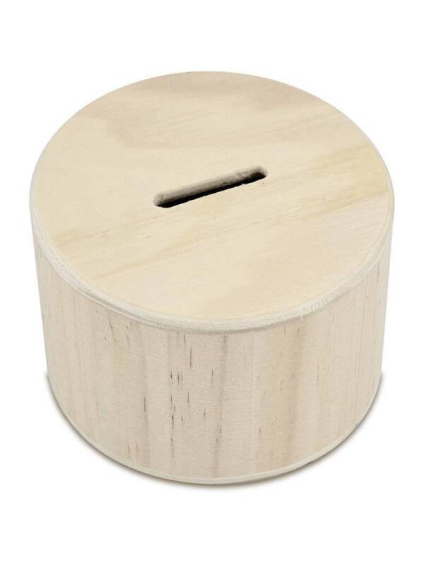 Pusculita rotunda din lemn natur Meyco 35026