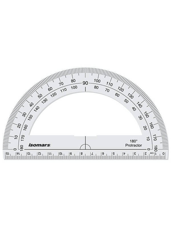 Raportor din plastic 180� 15 cm Isomars