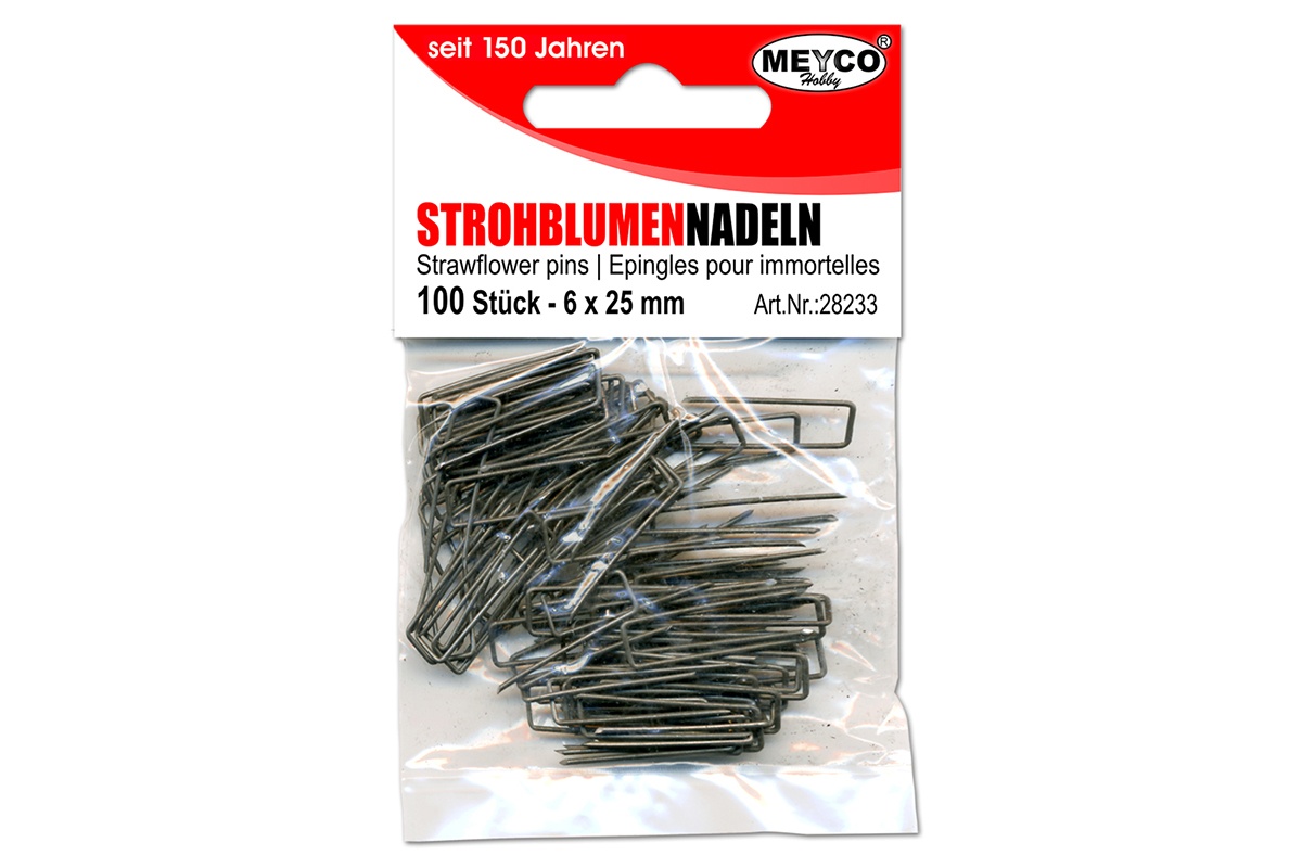 Set 100 Cleme Negre 6x25mm Meyco 28233