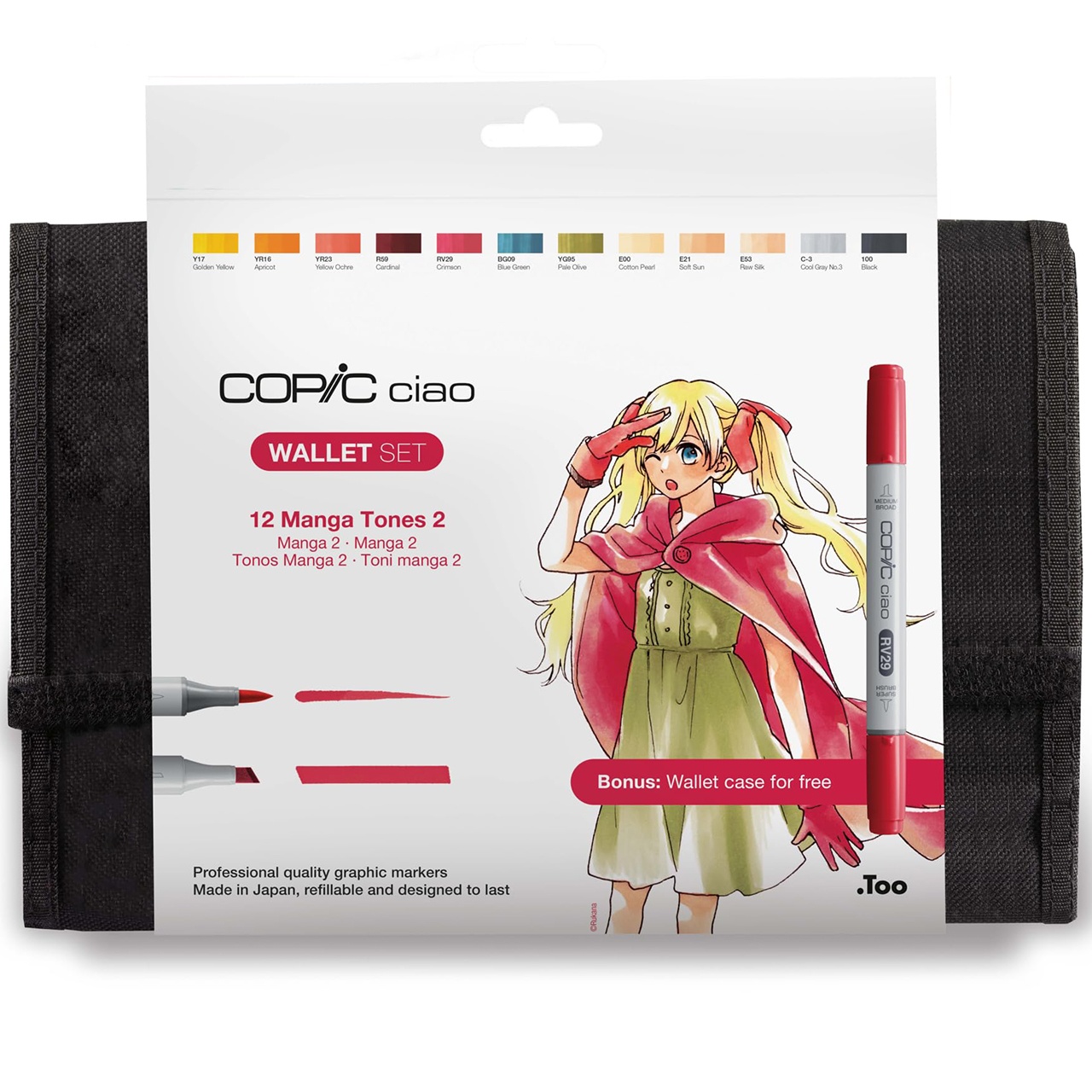 Set 12 Copic Ciao Manga Tones 2 cu Penar 22075732