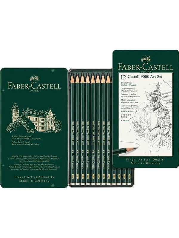 Set 12 creioane Castell 9000 (Art Set)