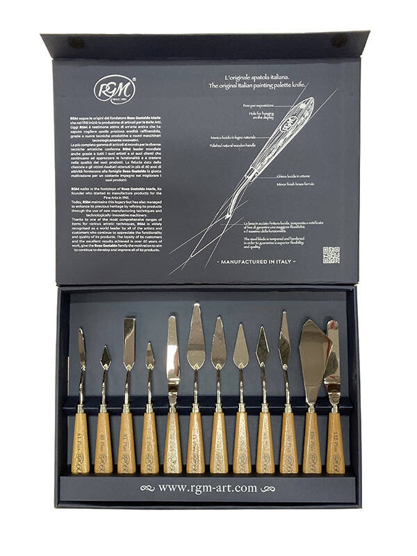 Set 12 cutite pentru pictura Plus Line Boxset 60 RGM