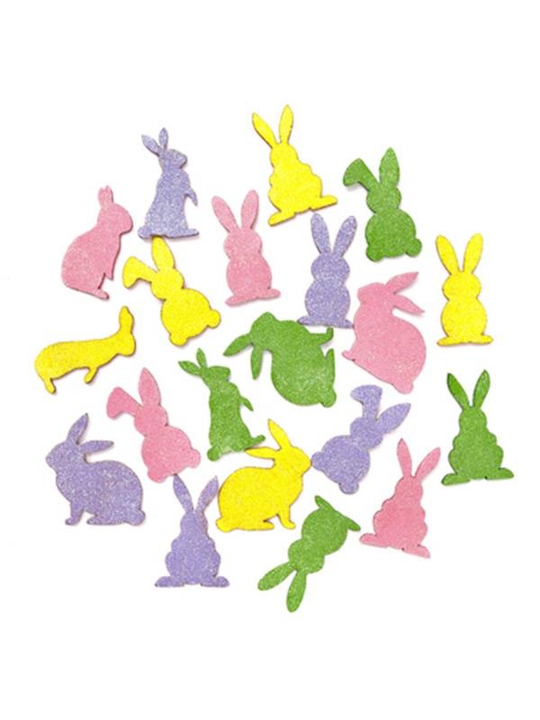 Set 20 abtipilduri Iepurasi de Paste cu glitter Dp Craft DPPI-020
