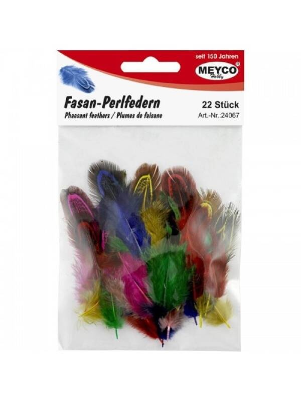 Set 22 pene fazan 6/8cm Meyco (Culoare: lila, 24064)