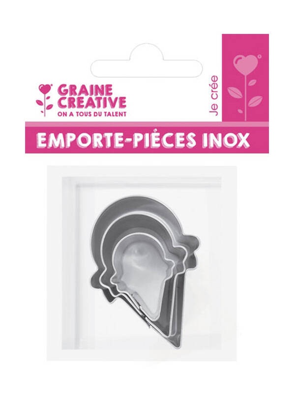 Set 3 forme metalice de taiat, ingheta la cornet Graine Creative 265051