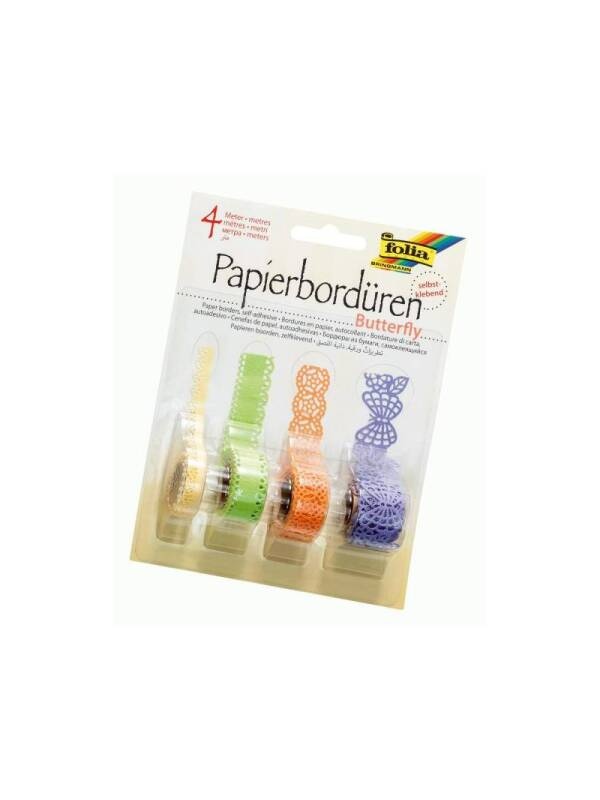 Set 4 panglici dantelata din catifea autoadeziva 4m Folia 1385 Butterfly