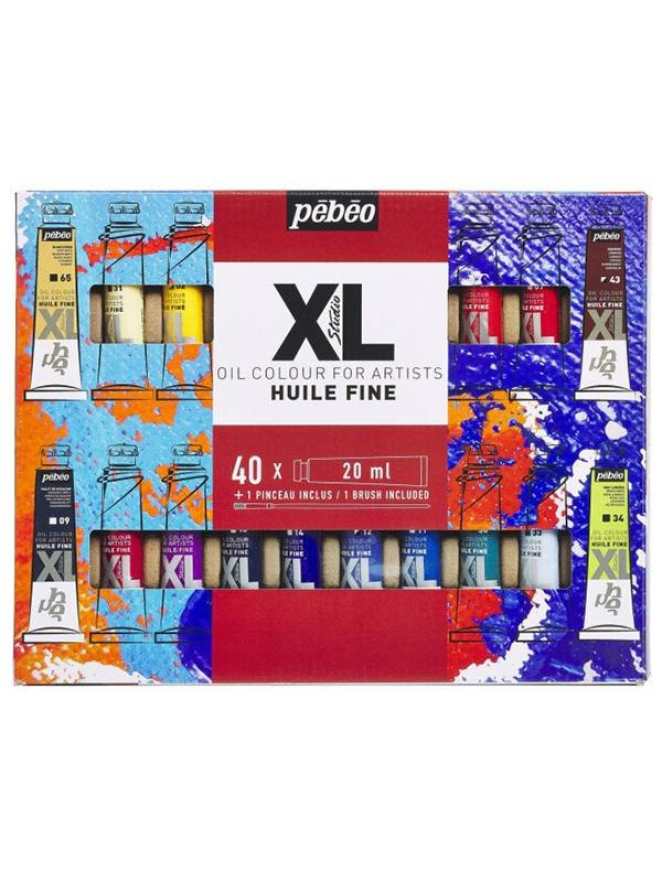 Set 40 x 20 ml Culori de ulei fine XL Oil + 1 pensula Pebeo 920246