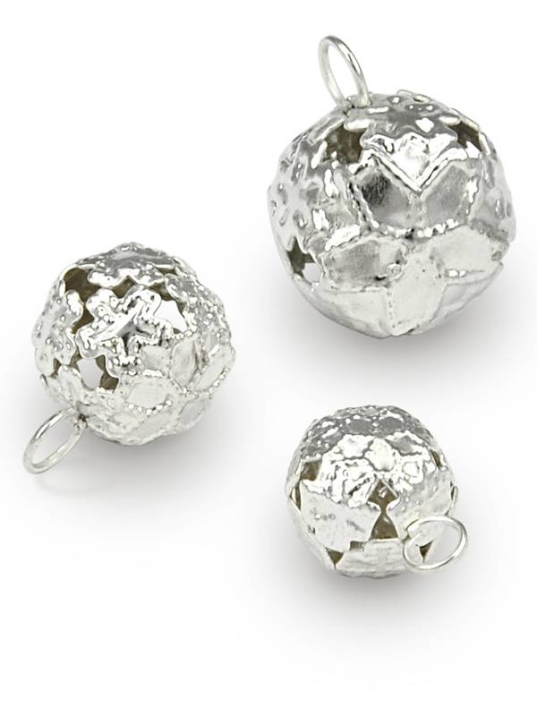 Set 5 Clopotei Argintii, diametru 18mm - Iarna Meyco 26573