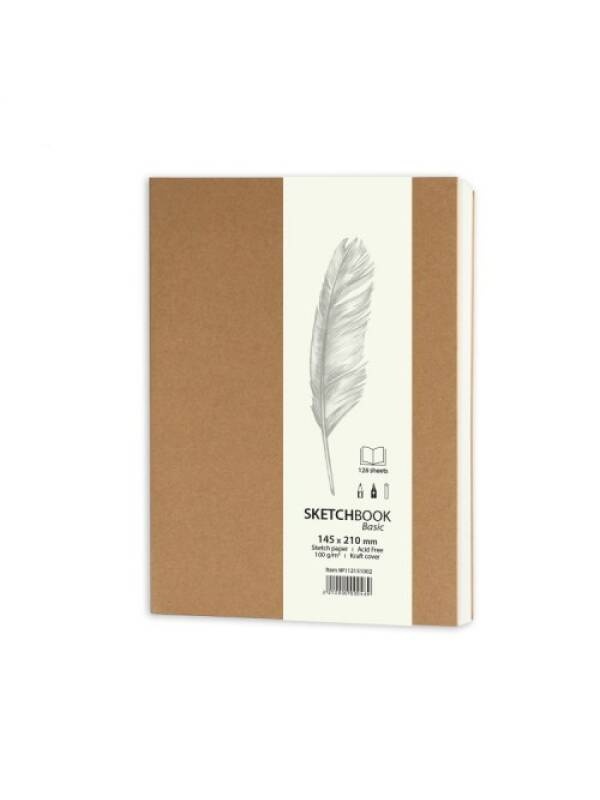 Basic Sketchbook 128 file Drasca 14.5x21cm (Culori Drasca: Kraft)