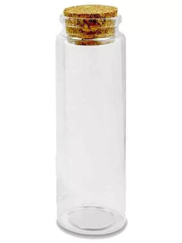 Flacon diamteru 4.5cm, cu dop de pluta Meyco (Inaltime: 10 cm)