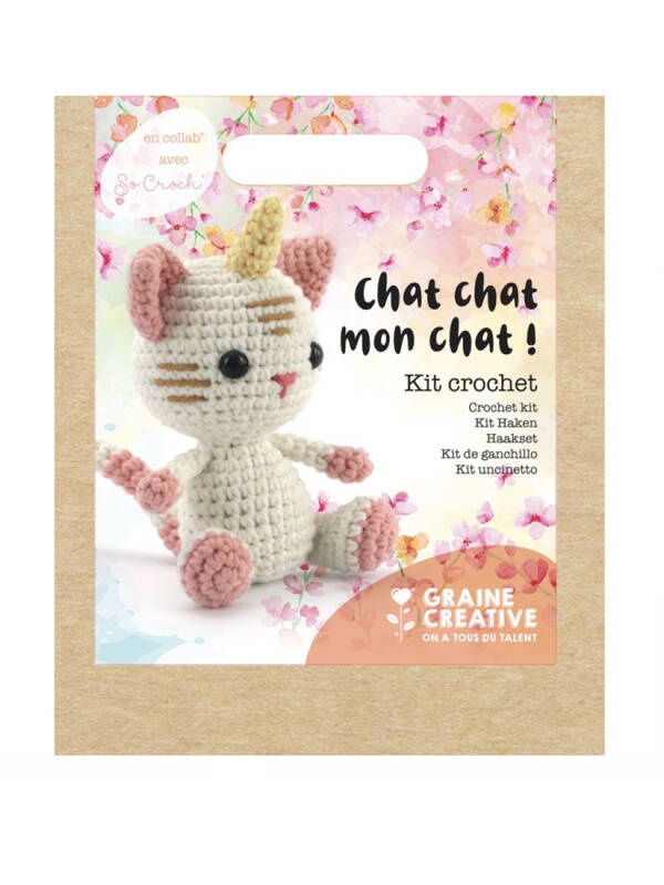 Kit crosetat Amigurumi Pisica Unicorn Graine Creative 420221