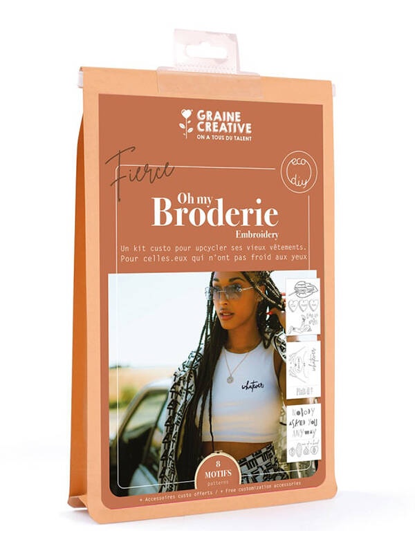 Kit de broderie pentru imbracaminte Fierce Graine Creative 420246