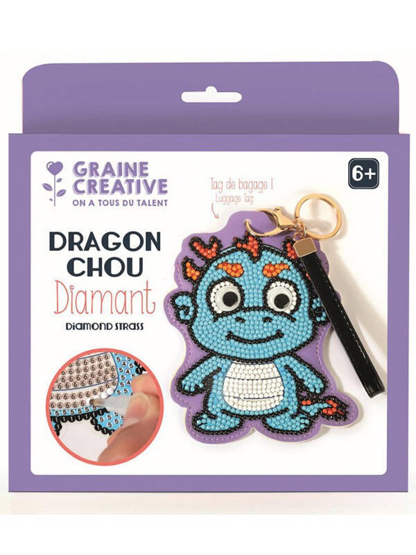 Kit mozaic cu diamante, eticheta bagaje dragon Graine Creative 750224