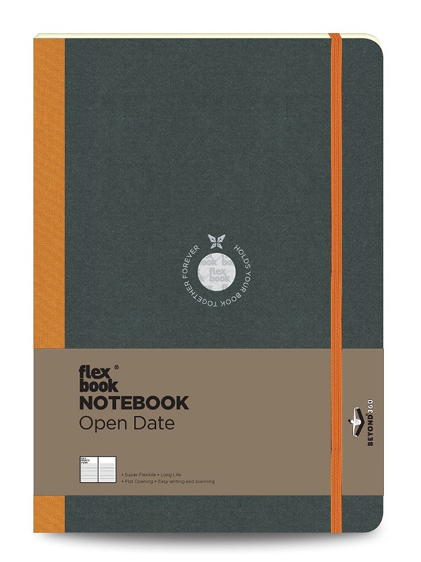 Notebook cu hartie liniata Open Date Flexbook (Culoare Sketch / Notebook Flexbook: Orange)