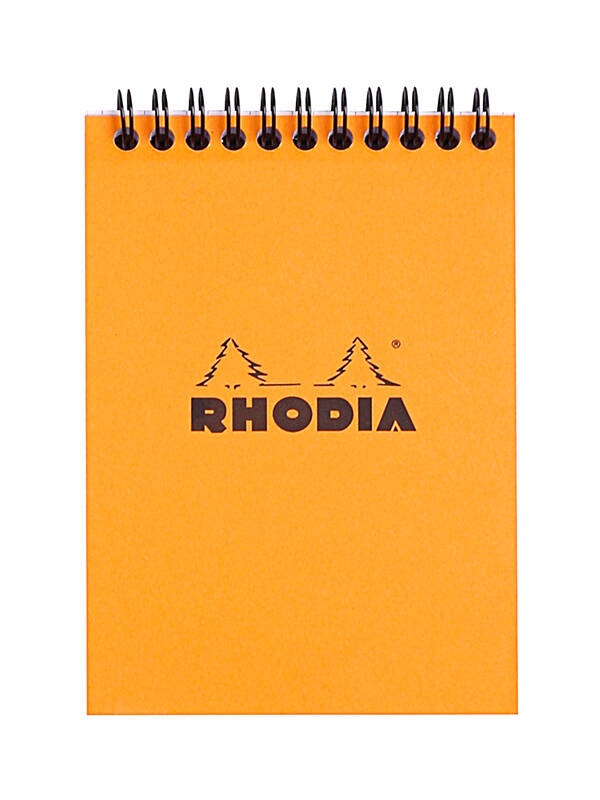 Notepad Classic cu spira hartie patratele 80 file 80g Rhodia (Culoare/Tip pagina Rhodia: Orange / Matematica, A5)